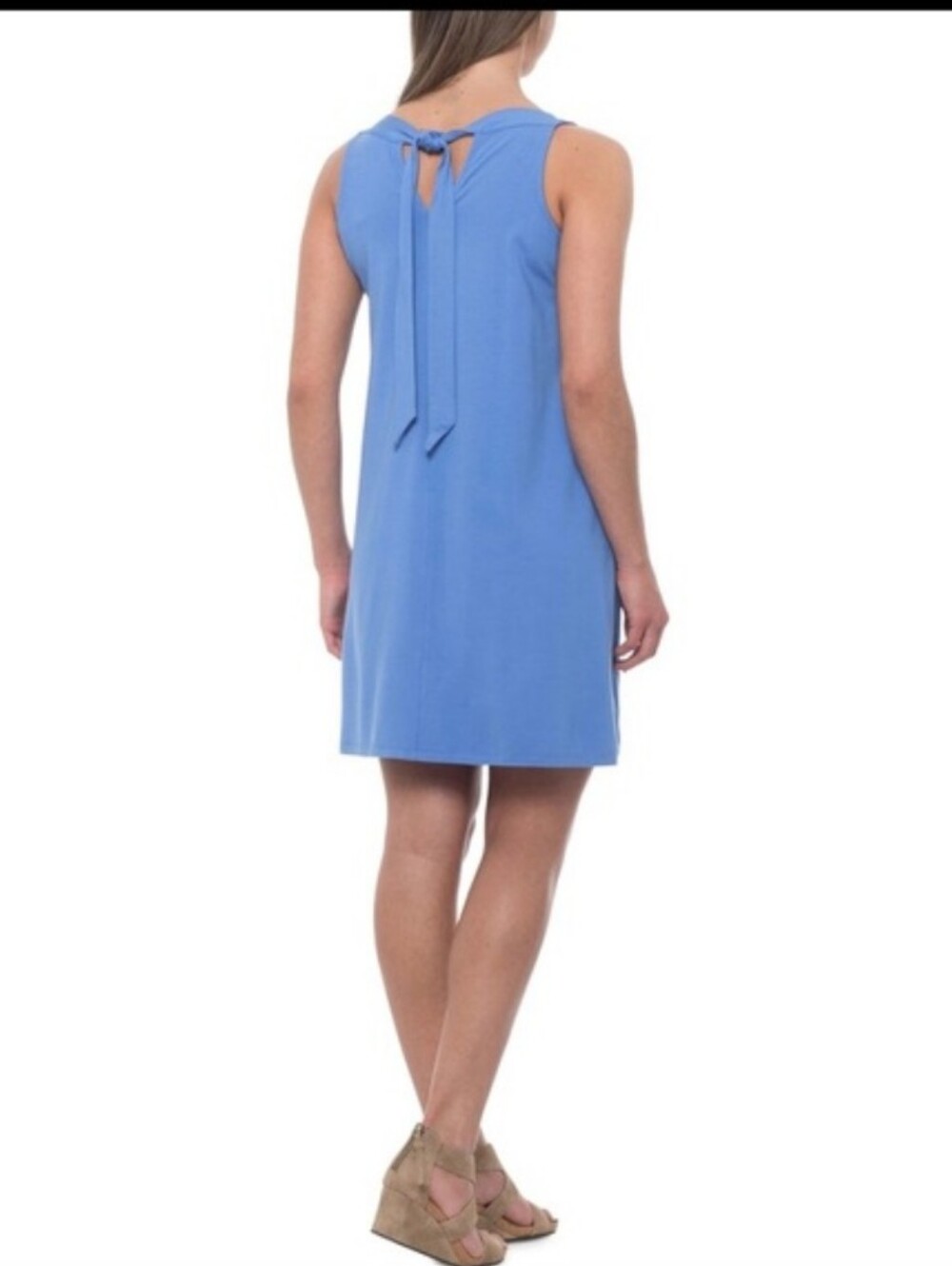 Lilla P Tie Back Tank Dress Cornflower Blue Small
